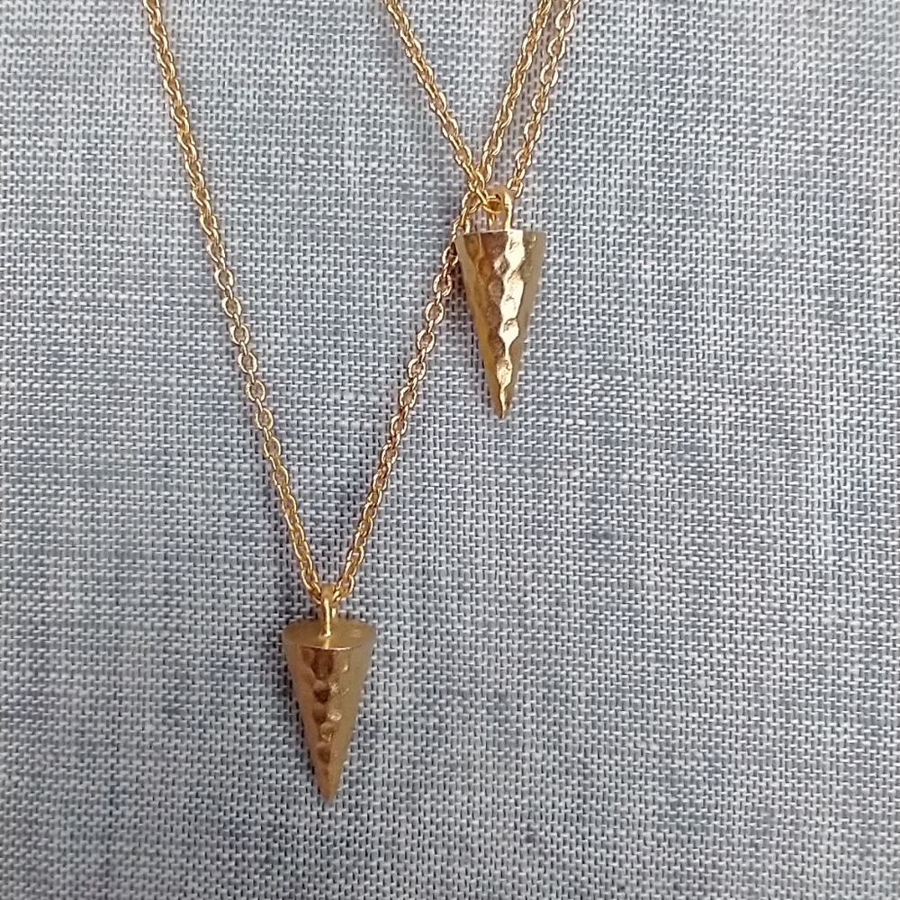 Gorjana Layered Necklace with Cone Pendant